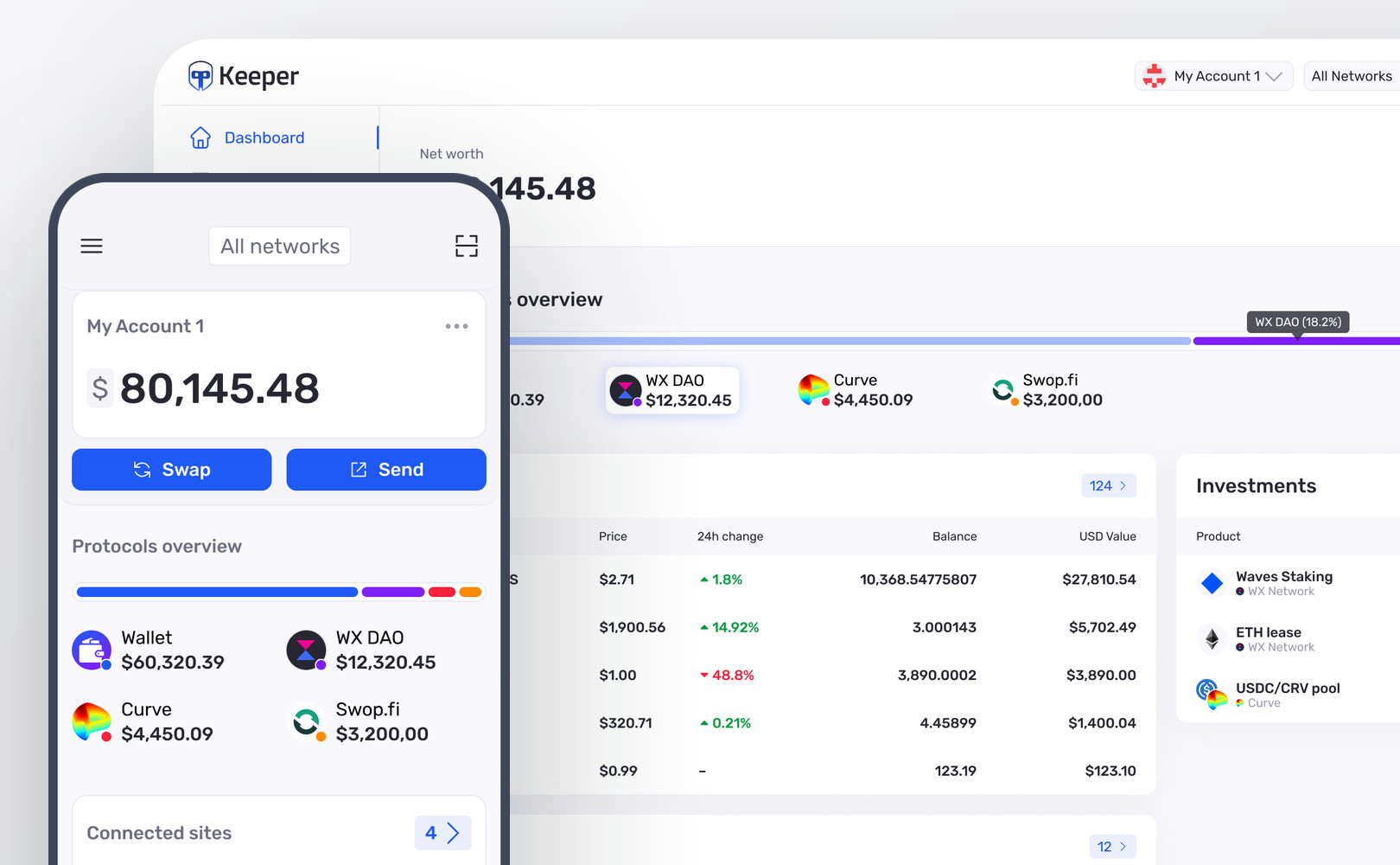 Keeper crypto wallet, desktop and mobile